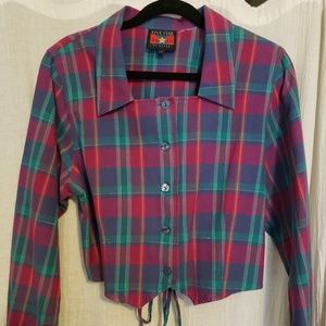 Vintage roper long sleeved crop top